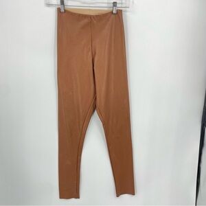 Commando Perfect Control Faux Leather Leggings Cocoa Brown Sz S